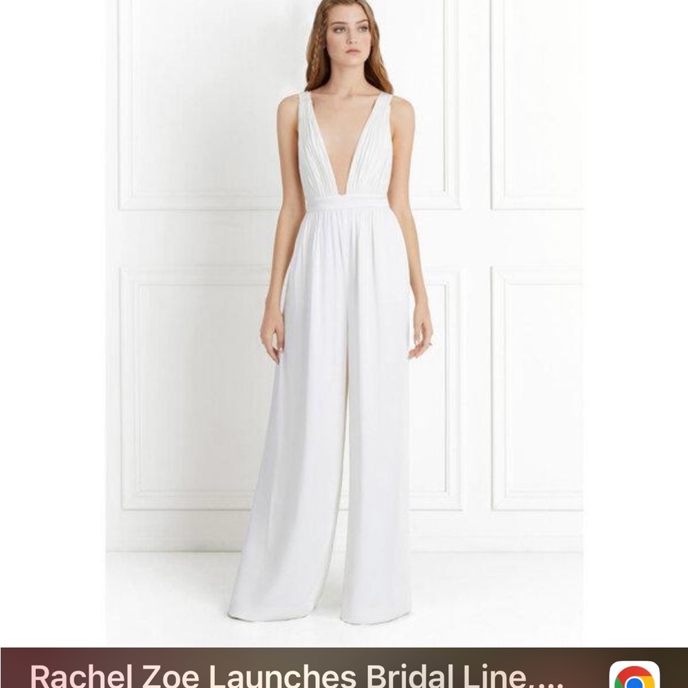 RACHEL ZOE Sabina Fluid Sequin Jumpsuit, White- NWT